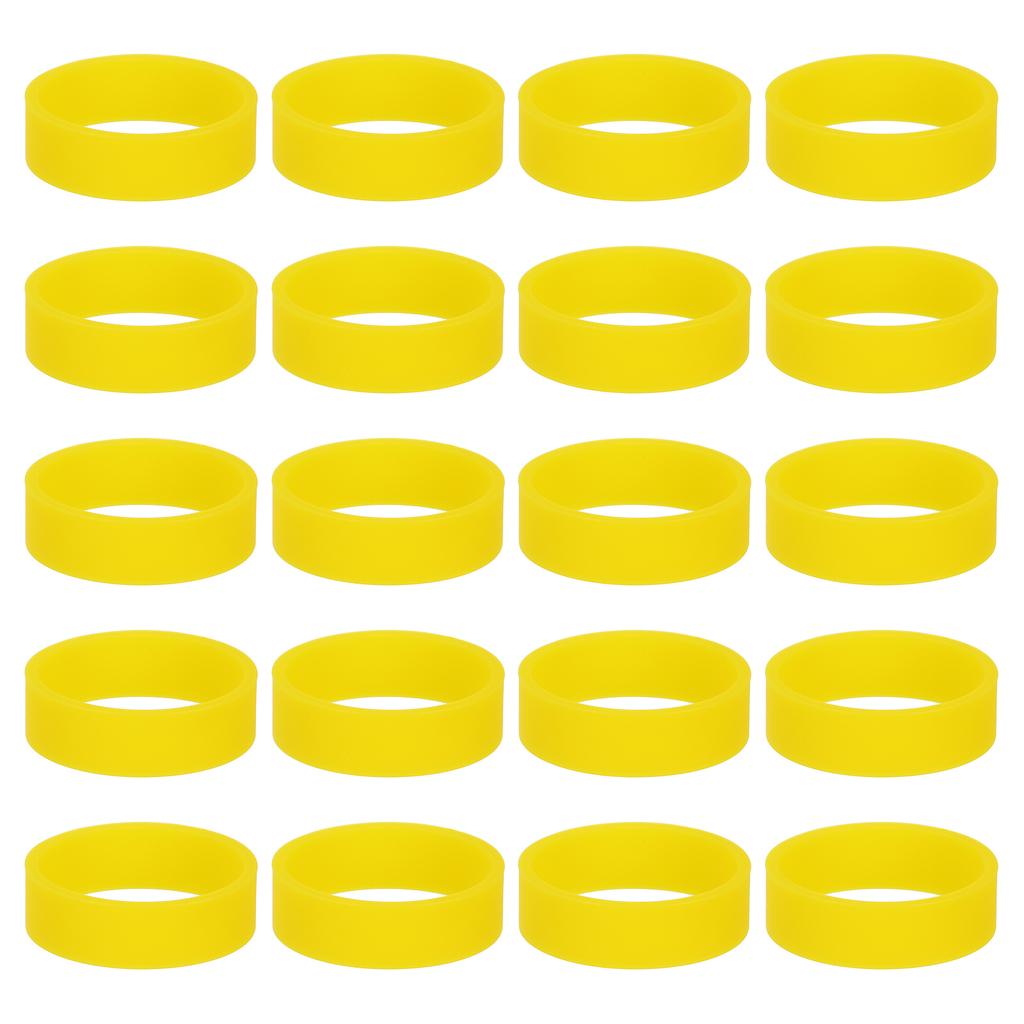 10/30/50 Stück 20mm Silikon-Gummibänder Elastische Bänder Rutschfest 1,22" Flache Elastische Gummi-Wickelbänder für Bücher Kunst Kordel-Wickler
