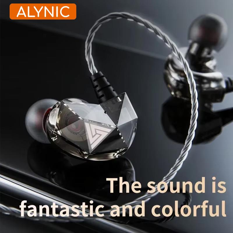 Original QKZ AK2 Wired Earphones Dynamic HIFI Bass In-ear Earbuds Music Headphone Sport Noise Cancelling Headset with Mic