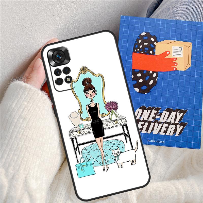 New York Lady Girl Funda For Xiaomi Redmi Note 14 Pro 13 9 10 11 12 9S 10S 11S 12S Redmi 13C 10C 12C 14C Case