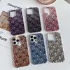 Luxury Electroplated Diamond Glitter Flower Phone Case For iPhone 16 15 14 13 12 11 Pro Max 16 15 14 13 12 Pro Soft TPU Cover