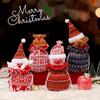 New Polyester Fibres Christmas Candy Bag Cartoon Snowman Tote Bag Santa Claus Christmas Decor Eve Apple Wrapping Gift