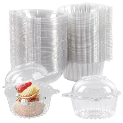 10/50 szt. Pudełko na babeczki Przezroczysty pojemnik na deser, pączka, muffinkę, ciasto, uchwyt, artykuły na ślub, urodziny, Boże Narodzenie