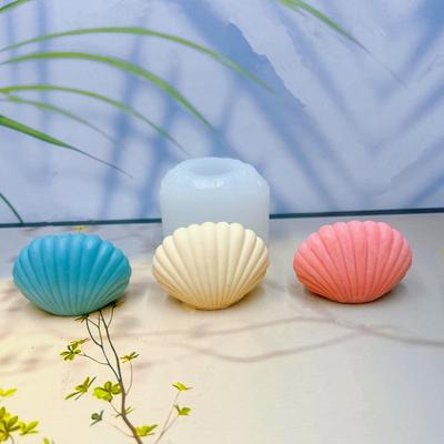 3D Seashell Scented Candle & Gypsum Ornament Silicone Mold for DIY and Cake Decoration
