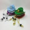 Pet Cowboy Hat Pentagram Gold Wire Silver Thread Chin Rope Cat Cowboy Hat Holiday Party Western Cowboy Hat