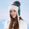 Winter Outdoor Warm Knitted Wool Hat Women's Cold-Proof Ear Protection Plush Bomber Hat