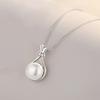 Tancise 925 Sterling Silver Classic Women Necklace Pendant Zircon Fashion Gift