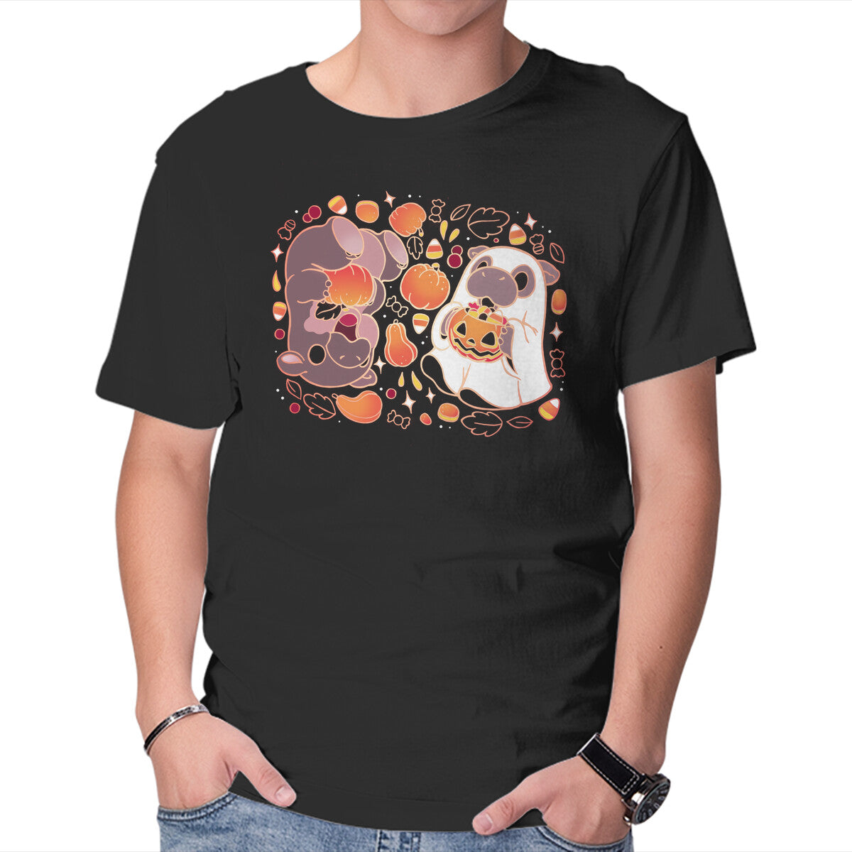 Unisex Crew Neck T-Shirt Boo Deng Graphic Short Sleeve Casual Tee XXXXL