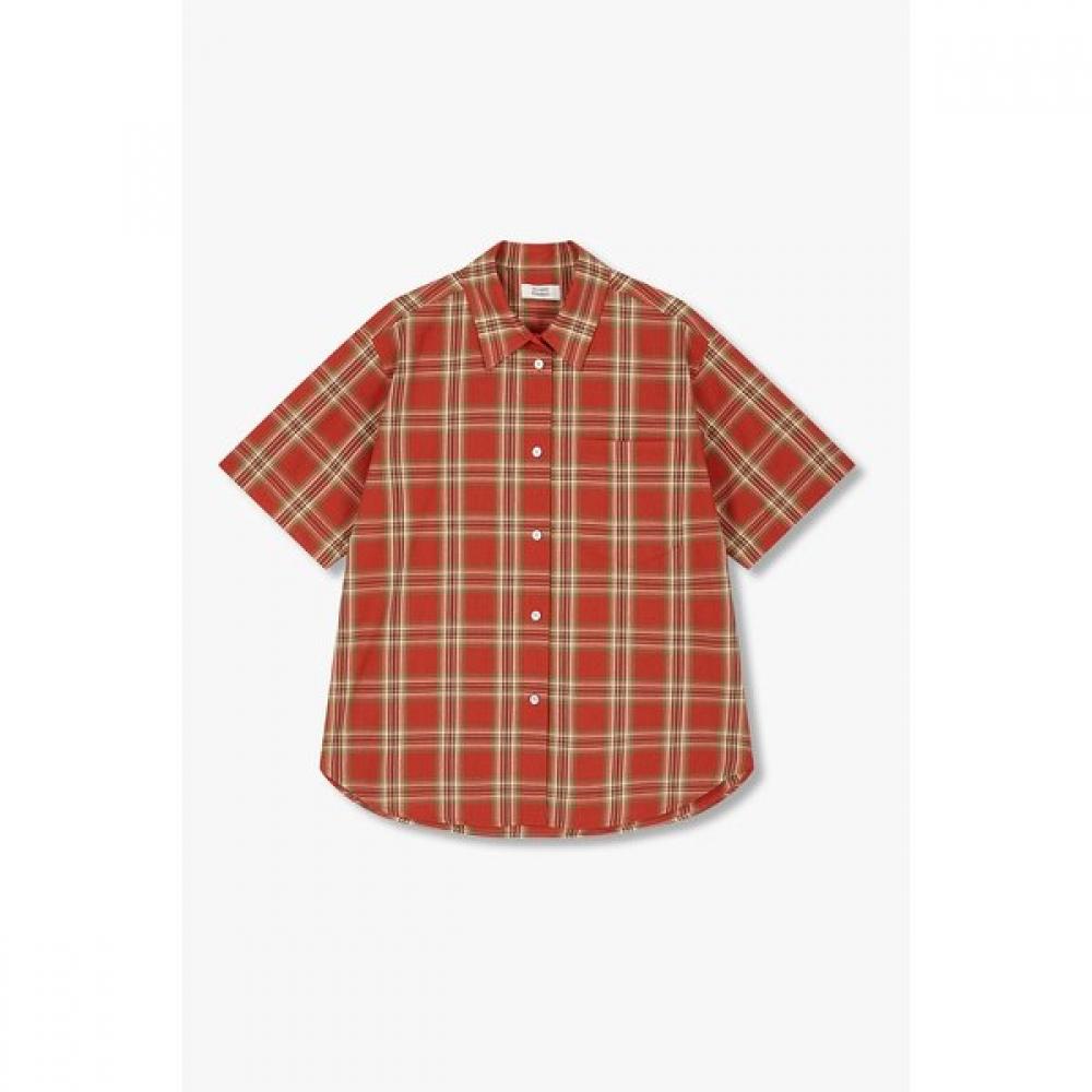 

Studio Tomboy Cotton Check Short Sleeve Shirt 9105321191ar 61 (red)/One size