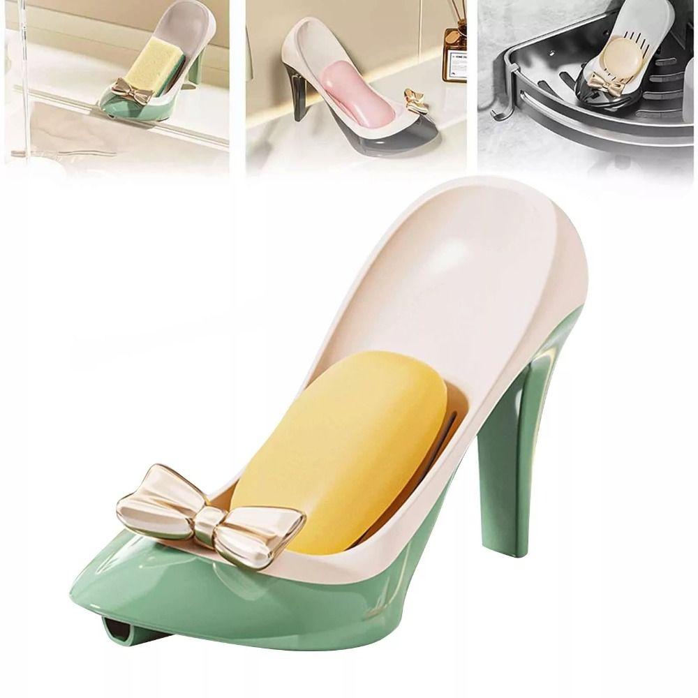 Anti-slip Bathroom Soap Container Plastic Soap Drain Box Creative Kitchen Sponge Storage Rack