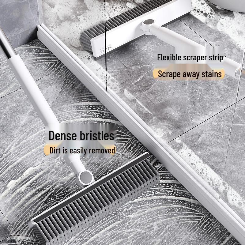 Long-Handle Floor and Tile Brush for Bathroom Cleaning