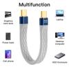 NNBILI 240W 40GB Short USB C to USB C Cable Fast Charging Type C Cord 40Gbps Data Transfer 8K Flat Data Charge Extension Cable
