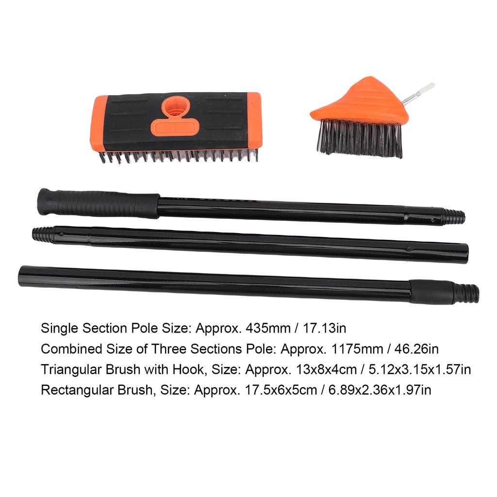 3 in 1 Weeds Brush Set Multifunctional Long Handle Yard Cleaning Brush Set for Moss Bricks Patio Garden Weeds Remove Brush