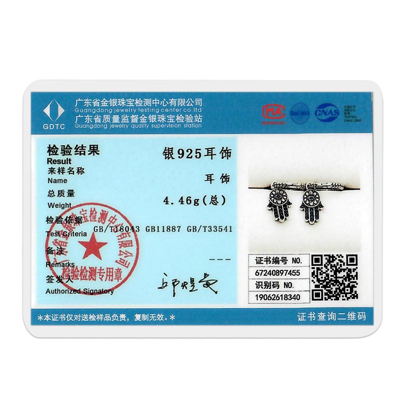925 Silver Earrings Women Guardian Palm Snake Bone Drop Earring For Anniversary Wedding Jewelry Gifts