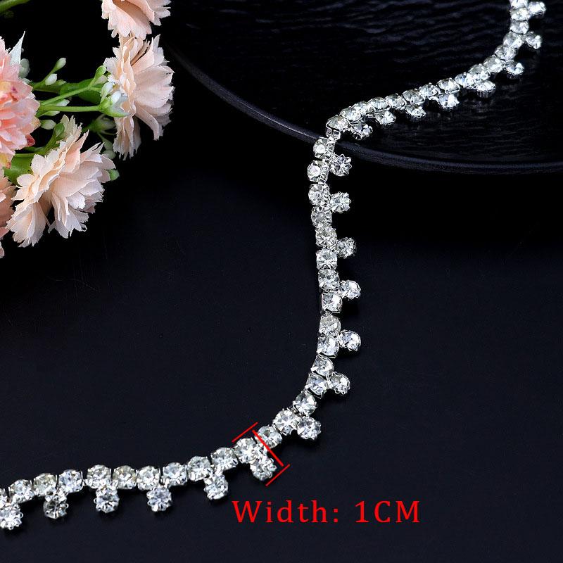10Yards Rhinestone Chain Trim Fringe Crystal Diamond Accessories DIY Crafts Wedding Decoration Gift Irregular Rhinestone Ribbon