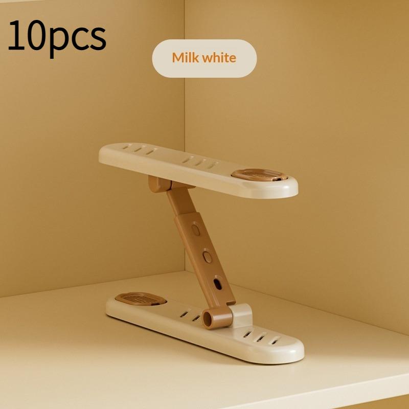 10pcs Home Self-contained Aromatherapy Box Retractable Shoe Storage Rack Adjustable Double-layer Shoe Hanger Partition Artifact