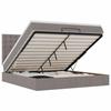 Cadre-lit avec matelas - Maison Exclusive - Taupe ottoman - Matelas 180x200 ressorts ensachés - Rangement hydraulique
