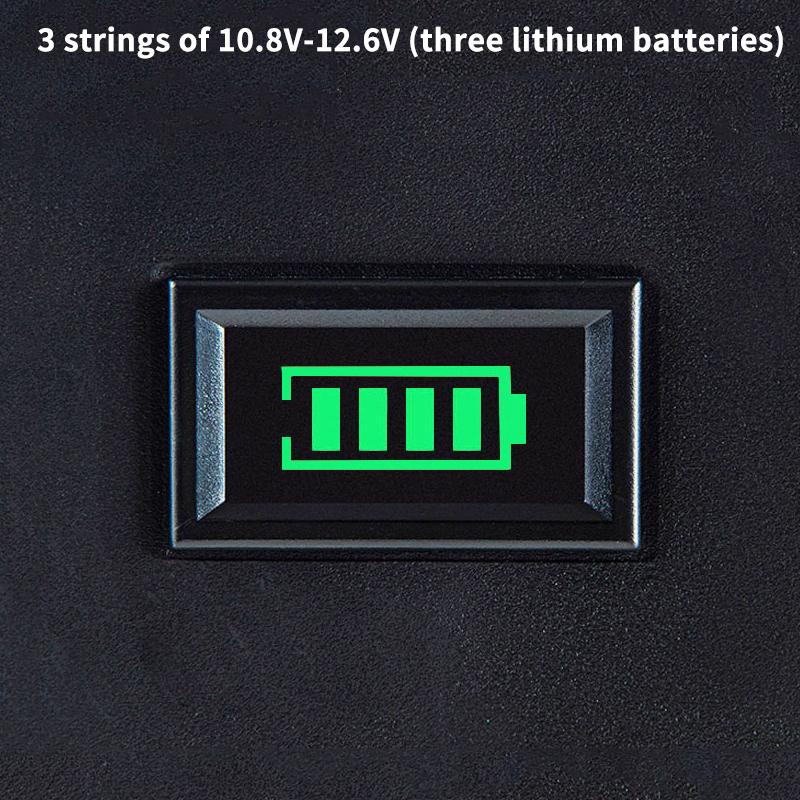 Two-Line Electric Vehicle Voltage Meter, Battery, Battery Charge Percentage Display Meter