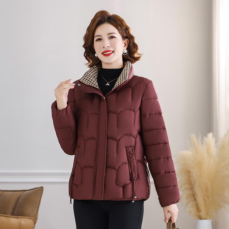 Women Jacket Autumn Winter Light Down Cotton Coat Femme Stand-up Collar Casual Short Warm Outerwear Ladies