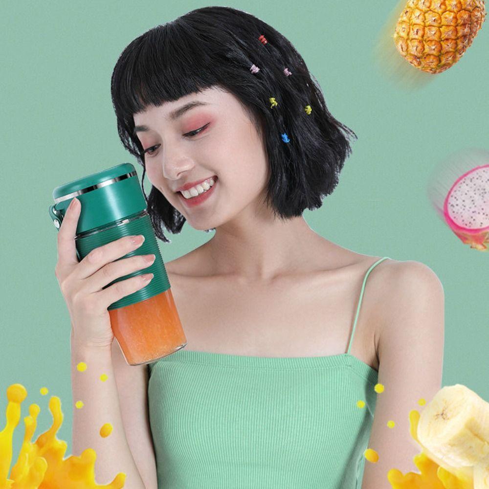 Rechargeable Fruit Juice Maker Wireless Juicer Machine Portable Smoothie Blender  Office
