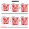 2pcs,2D Plane Printing Window Curtain Pink Piggy Love Durable Polyester (without Rod) Gifts for Living Room & Office Decor