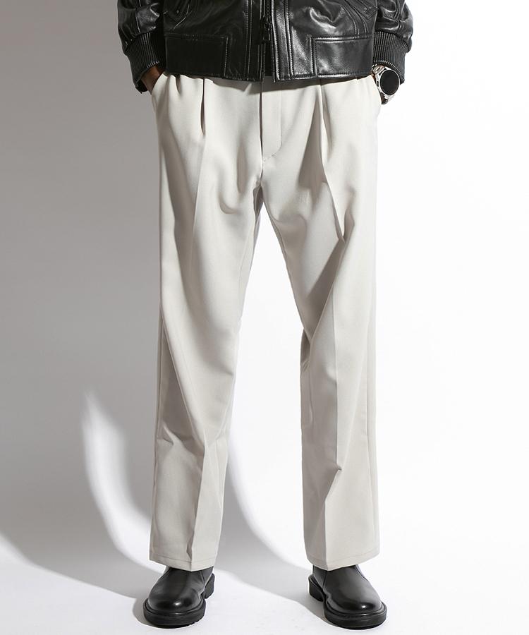 Seuteulaikeu Elegant Pintuck Trousers (Ivory)