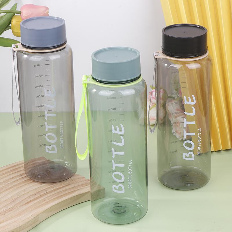 1000Ml Plastic Water Bottle For Outdoor Sports Drinking Portable Sport Tea Coffee Cup Kitchen Tools Kids Water Bottle For School