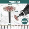 10Pcs Cutting Disc 6mm Shank Circular Saw Blade Sanding Disc Grinding Wheel For Wood Metal Stone Granite Marble Wet Dry Cutting