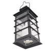 2Pcs Solar Hanging Lantern Candle Design LED Solar Outdoor Light Decor for Pathway Yard Lawn