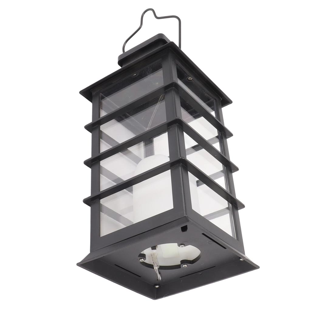 2Pcs Solar Hanging Lantern Candle Design LED Solar Outdoor Light Decor for Pathway Yard Lawn
