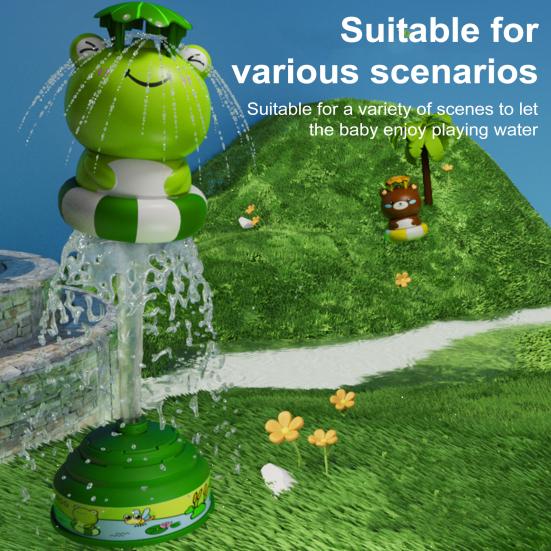 Kids Animal Rocket Sprinkler Toy 360 Degrees Rotation Summer Rocket Launcher Outdoor Garden Backyard Lawn Pool Water Splash Rocket Boys Girls Gift