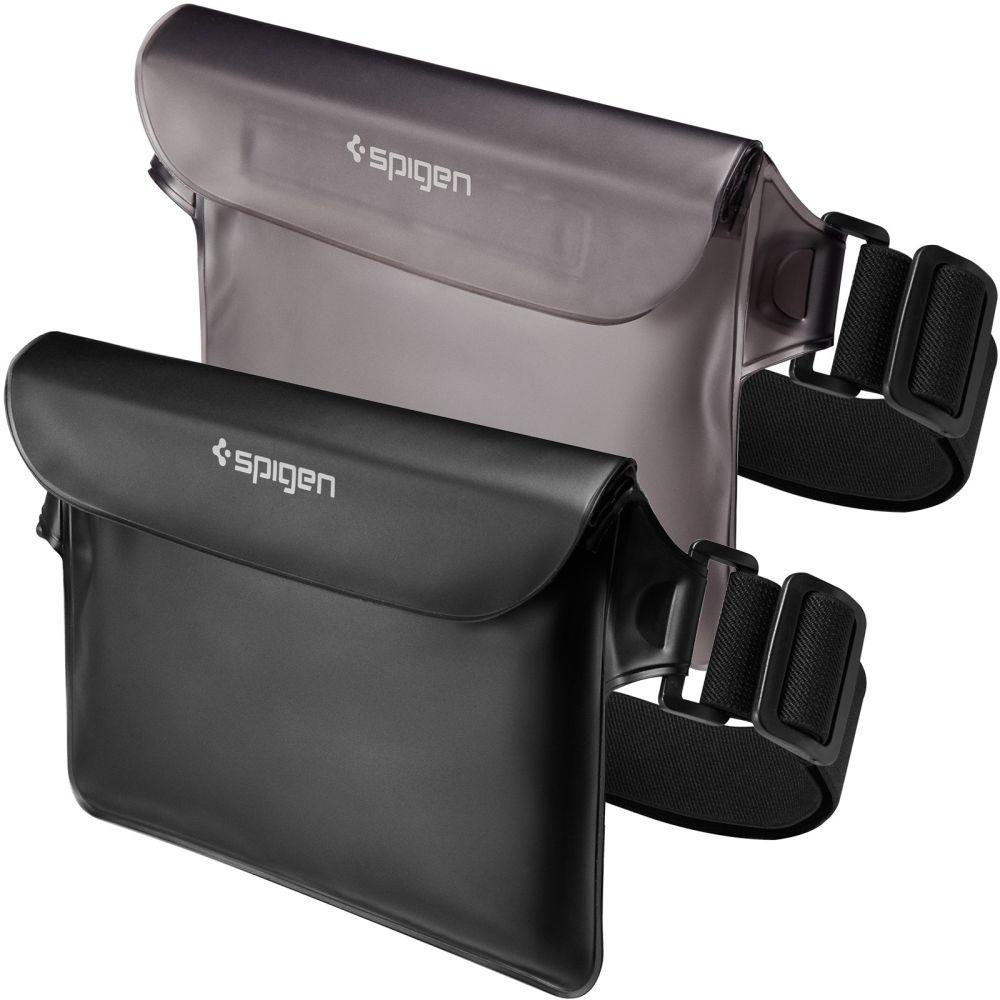 Spigen Aqua Shield A620 Waterproof Waist Bag Set (2 Pack) - Black, IPX8 Rated