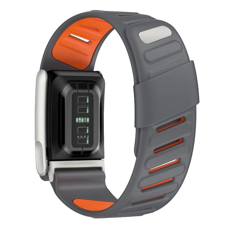 Waterproof Sports Silicone Strap for Whoop 5.0 Two-tone Replacement Wristband  with Snap Button Buckle