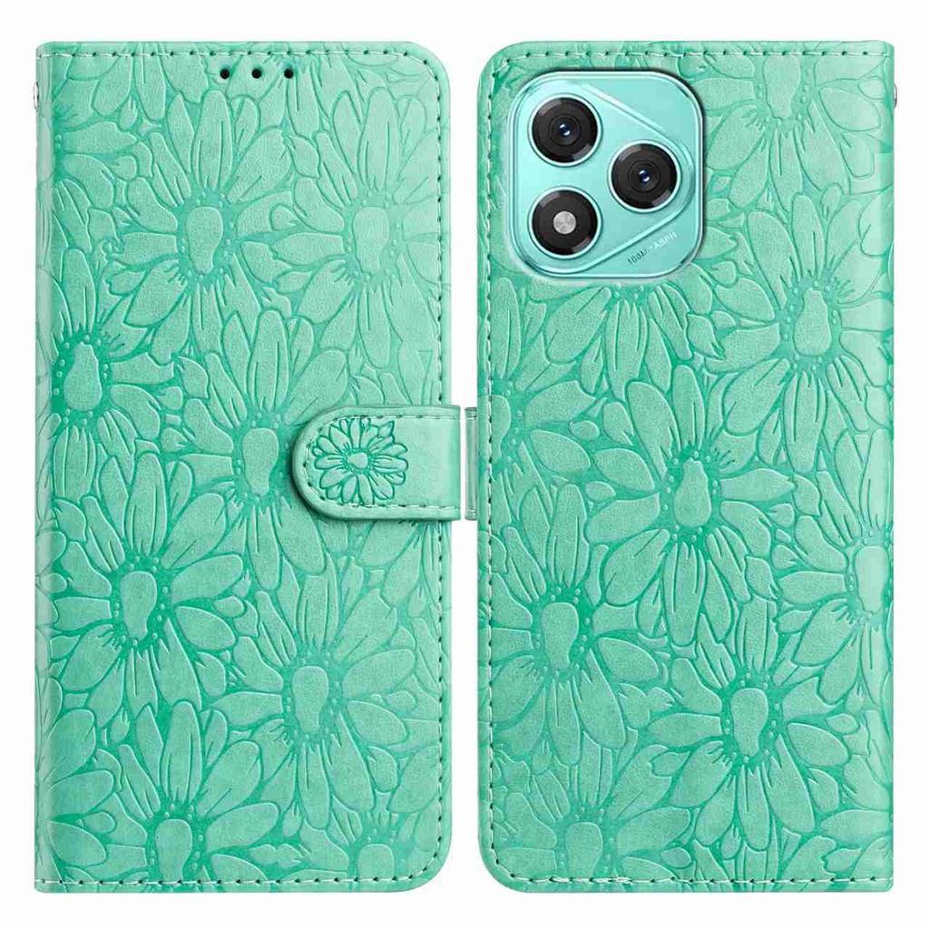 For Honor 400 Lite 5G Leather Case Daisy Imprint Wallet Stand Phone Protective Cover