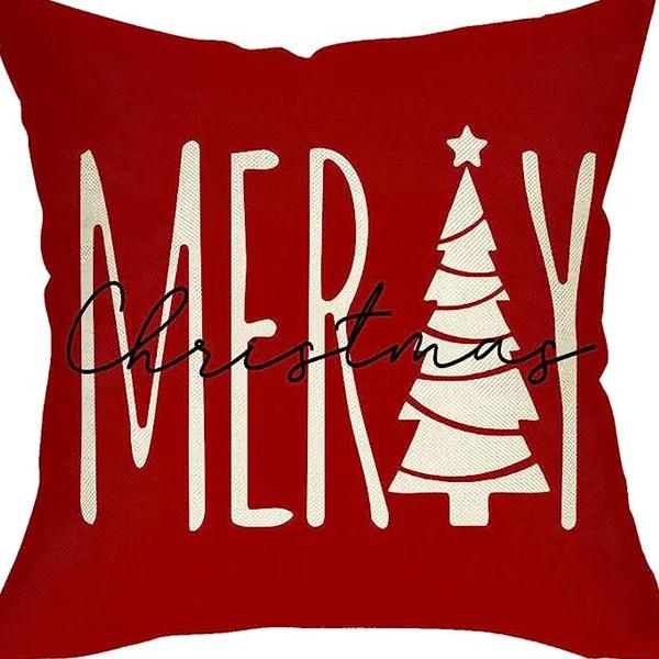 New Christmas Gingerbread Man Candy Decorative Pillow Cover Home Living Room Holiday Party Pillow Cover