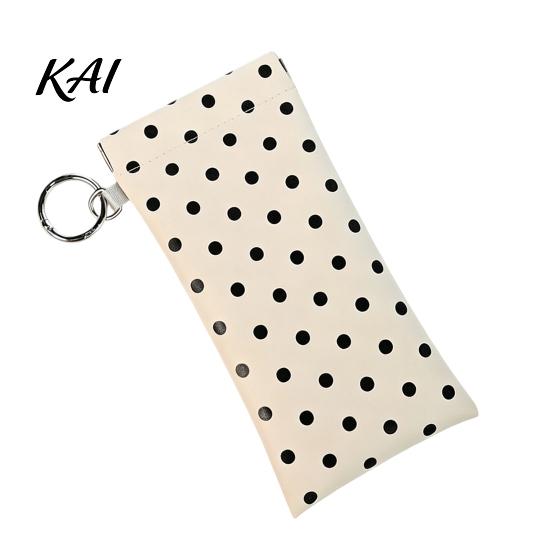 Fashion Glasses Container Portable Faux Leather Sunglasses Bag with Hook for Women, Compact Organizer Anti Lost Holder Eyewear Lipstick And