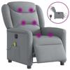VidaXL Electric Reclining Massage Armchair Light Grey Fabric 3303184