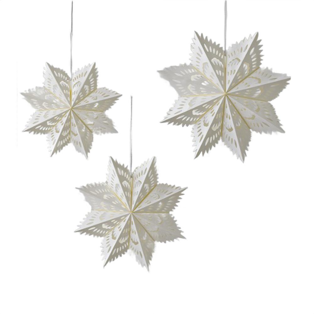 3pcs paper snowflakes Christmas Paper Snowflake origami Ornaments with Various Origami Styles for Holiday Home Party Decoration