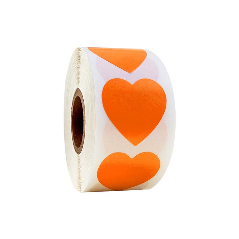 Heart-Shaped Multicolor Label Stickers: Writable, Adhesive, and Perfect for Categorizing or Decorating.