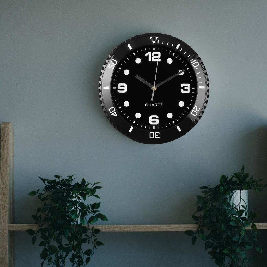 Wristwatch Style Wall Clock Black
