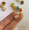 Rose Gold Metal Base Pearl Cat's Eye Button for Sweater - 11.5MM