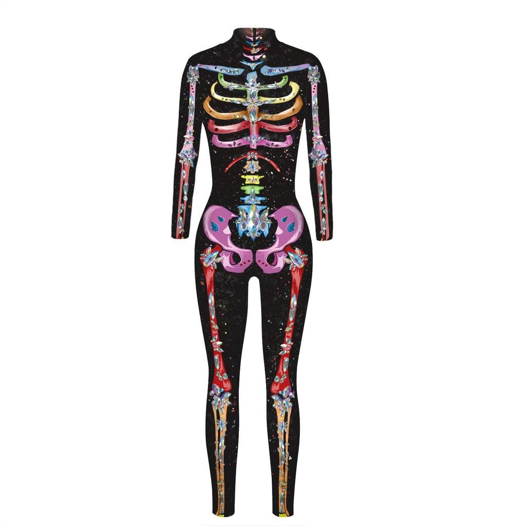 Halloween Spiderman Cosplay Jumpsuit Women's Slim Tights Bodysuit