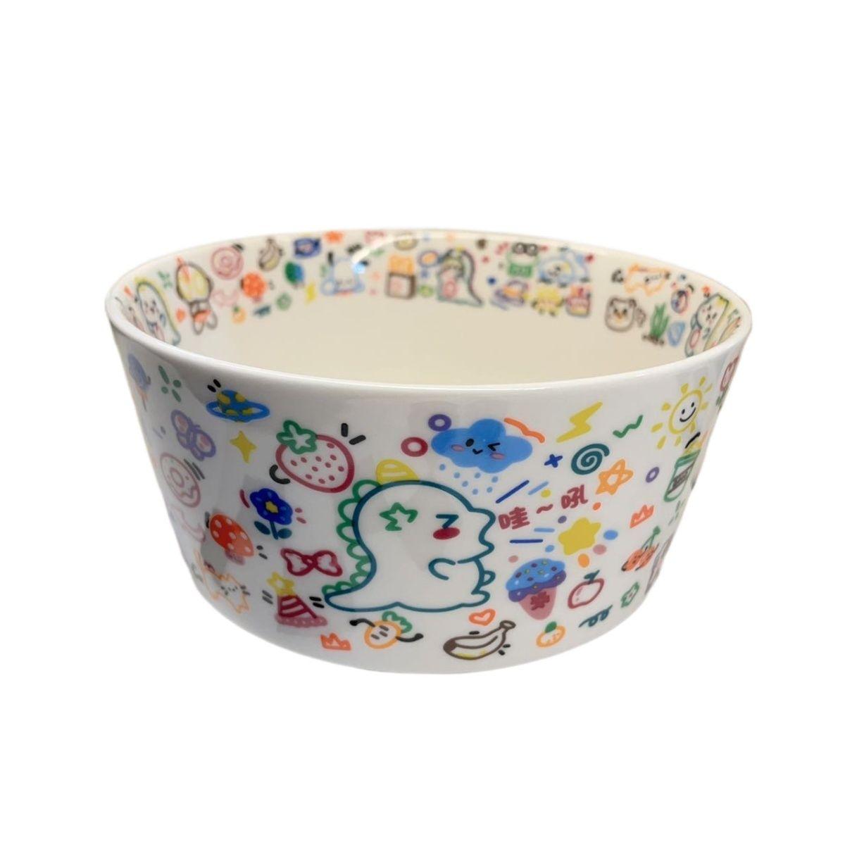 

Cute Graffiti Hat Rice Bowl,Cartoon Ceramic Bowl Creative Tableware,High Beauty Home Instant Noodles Bowls,Moving Gift 4.5/5.5in