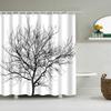Plant Flowers Trees Green Leaves Bathroom Shower Curtains Frabic Waterproof Polyester Bath Curtain With 12 Hooks