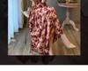 Women's Elegant French Floral Pleated Strappy Dress - Summer High Waist A-line Long Skirt