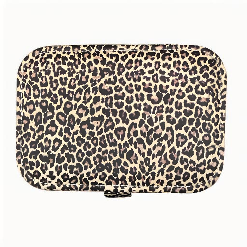 Portable Jewelry Box Jewelry Organizer Display Travel Jewelry Case Boxes Button Leather Storage Zipper