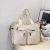 Multi-Pocket Corduroy Women Shoulder Bags Autumn Simple Solid Color Ladies Crossbody Bag Large Capacity College Handbags Tote