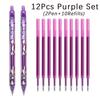 Large Capacity Ink Erasable Pen 6-color Push Gel Pen Set 0.5mm Transparent Colors Pen Office Writing Supplies Kawaii Stationery