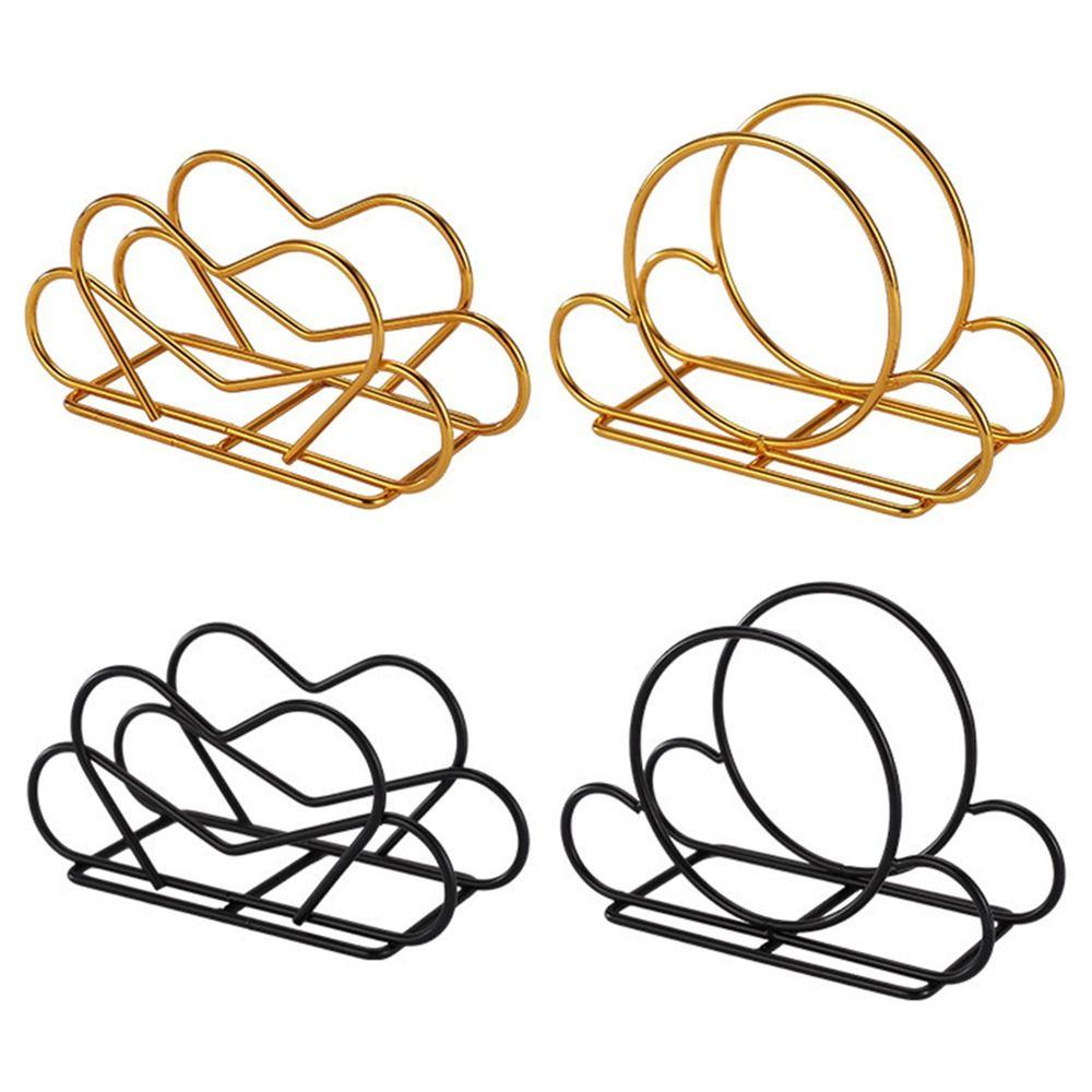 Space-Saving Metal Napkin Holders Heart&Round Cutout Design Vertical Napkin Dispenser Countertops