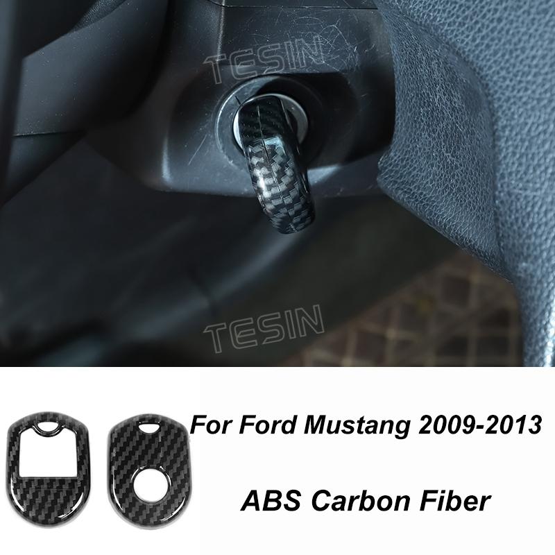 TESIN Autocolante de acoperire pentru decorațiuni interioare din fibră de carbon pentru Ford Mustang 2009 2010 2011 2012 2013 2014 Exterior