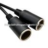 Elbow Plug-In 1-to-2 Cigarette Lighter Socket with Switch, 2*1.5mm to 2*1.0mm Charging Power Cord